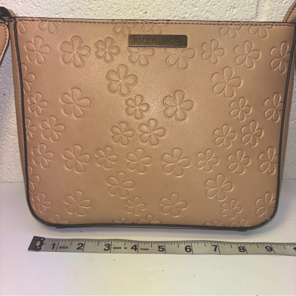 FRYE AND CO. Tan Floral Crossbody Bag